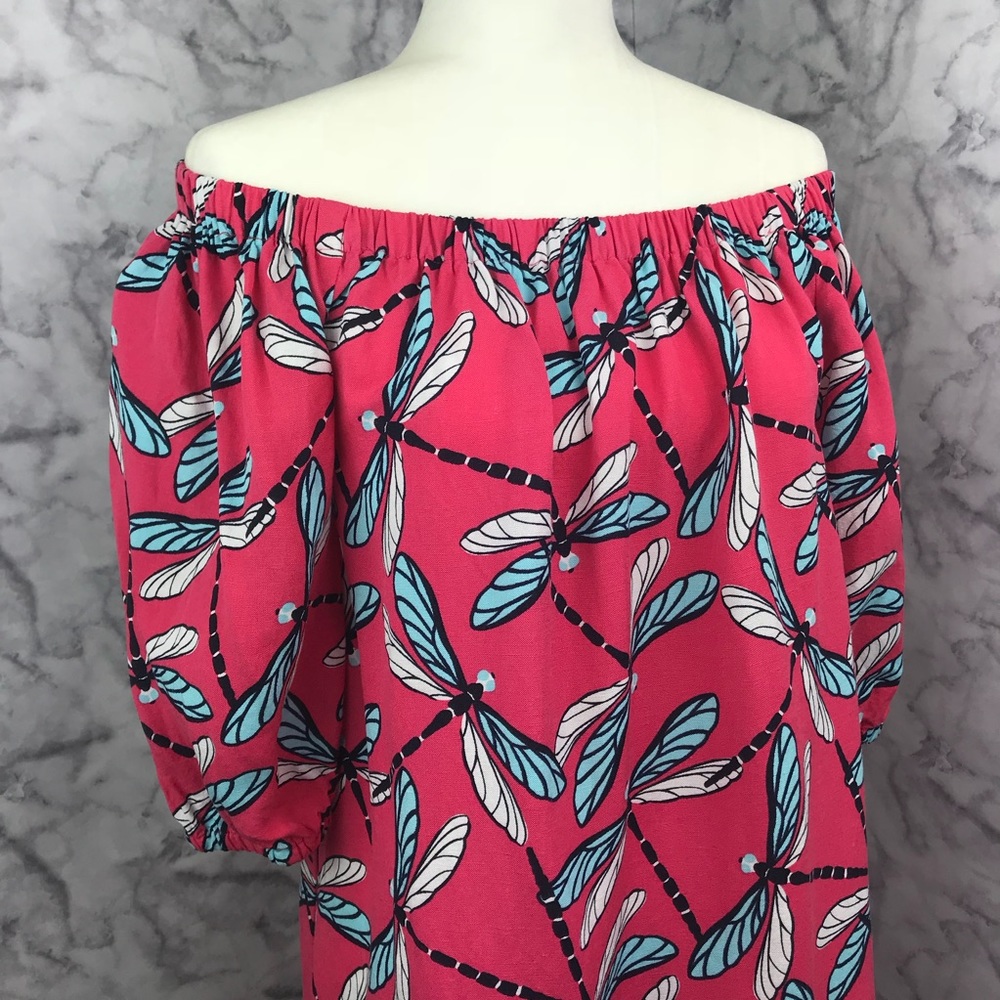 Crown & Ivy Linen Blend Dragonfly Dress